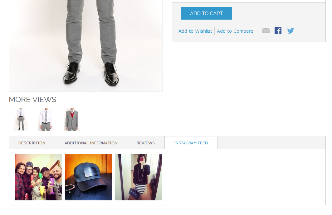 Magento instagram widget