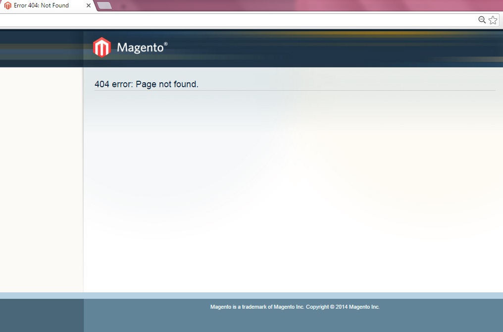 Magento Admin 404 page not found
